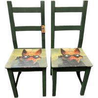 2 Stoelen Met Stoere Vos