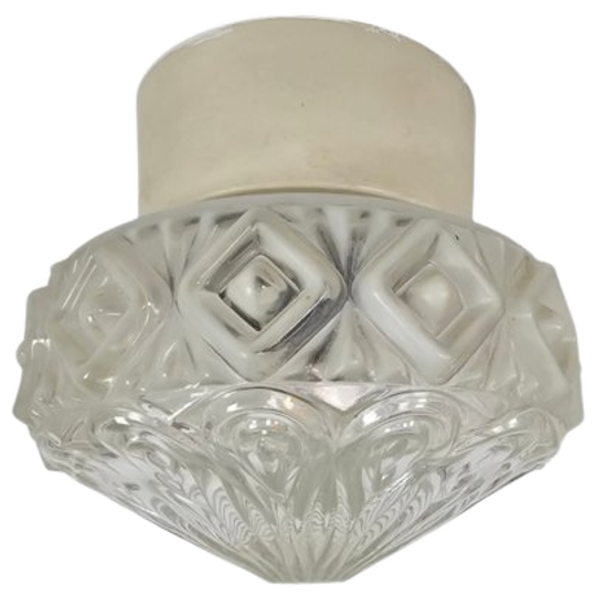 Mid Century - 'diamond Cut' - Flush Mount - Plafonniere - 70's 1