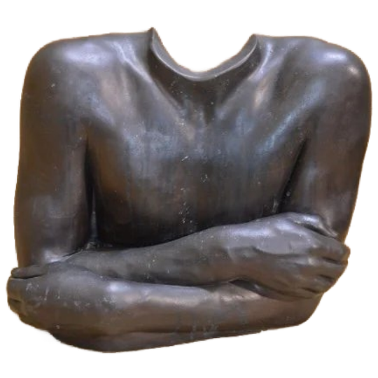 Betonnen Mannelijke Buste Torso Beeld Modern Sculptuur 1