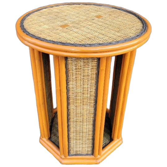 Vintage Rotan Bijzettafel 1
