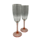 Set Vintage Flûtes Roze Steel 2 Stuks thumbnail 1