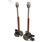 Design - Tafellampen - Kastlampen - Bedlampen - Rvs En Teak. thumbnail 1
