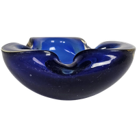 Murano - Murano Sommerso - Asbak - Schaal - Cobalt Blauw - 1960's
