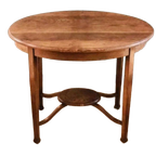 Oud Hollands Eiken Ovalen Bijzettafel Wijntafel thumbnail 1