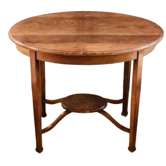 Oud Hollands Eiken Ovalen Bijzettafel Wijntafel 1