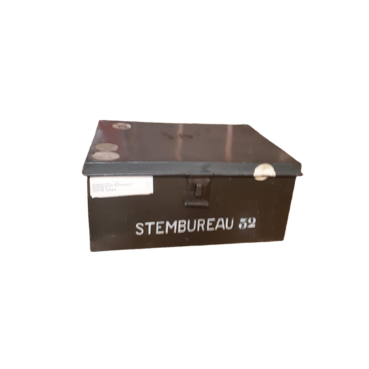 Industrieel Oud Stembureau Zaandam Blik Kist 1