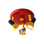Memphis Stijl Vintage Driespots Plafondlamp Iconisch Design, Jaren '80. thumbnail 1