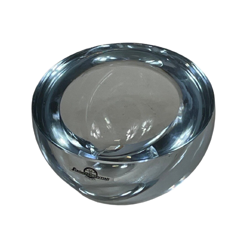 Gunnar Nylund - Strombergshyttan - Geode Shaped Ashtray - Including Original Label - Swedish Glas