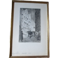 Kurt Peiser Ets Schipperskwartier Antwerpen S/a Vintage