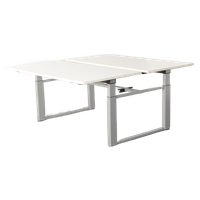 Sedus Benchwerkplek, Wit Blad, 160X80 Cm (2X), Hoogte Instelbaar Onderstel