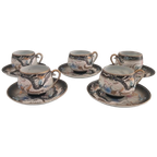 Japanse Tutani Dragon Ware Kop En Schotels Porselein thumbnail 1