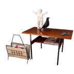 Vintage Houten Bijzettafel, Tafel, Audiomeubel thumbnail 1