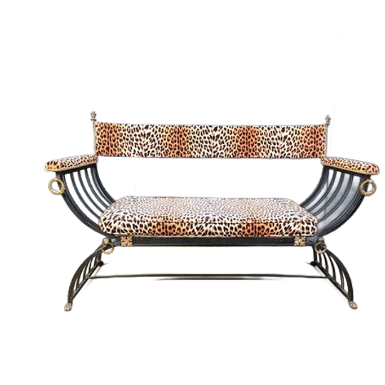 Maison Jansen Style Curule Bench, 1960s 1