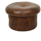 Design Mushroom Poef Opbergruimte De Sede Bruin Leer 57cm thumbnail 1