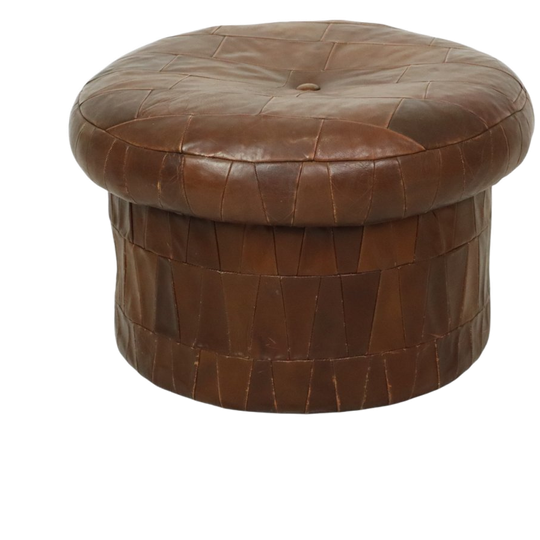 Design Mushroom Poef Opbergruimte De Sede Bruin Leer 57cm 1