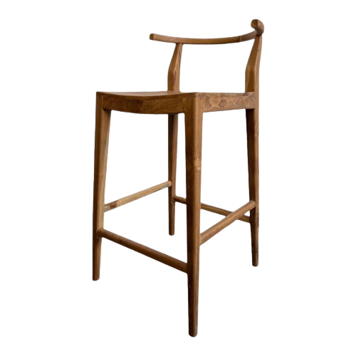 Wabisabi Houten Barkruk / Tabouret