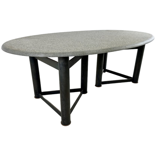 Oval Dining Table In The Manner Of Jan Vlug, 1970s 1