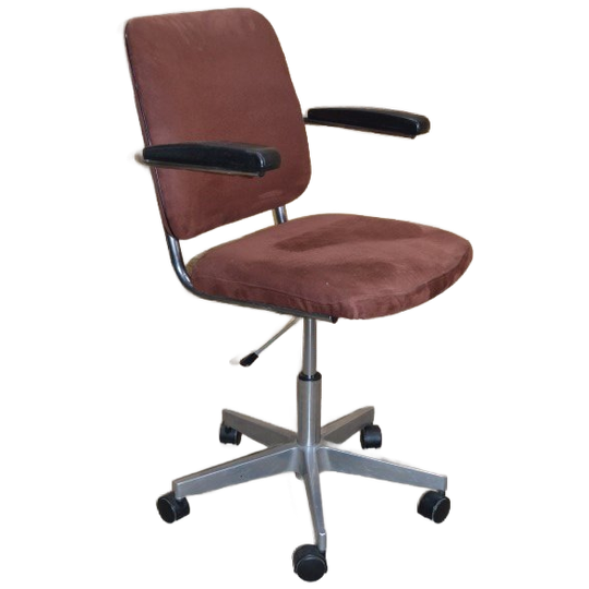 Retro Bureaustoel Jaren 70 Buizenframe Chroom Verstelbaar 1