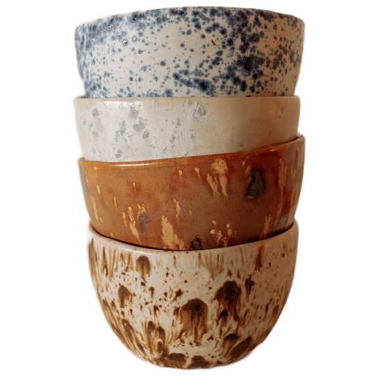 Unieke Handgemaakte Keramieken Cappuccino Mokken - Set Van 4 1