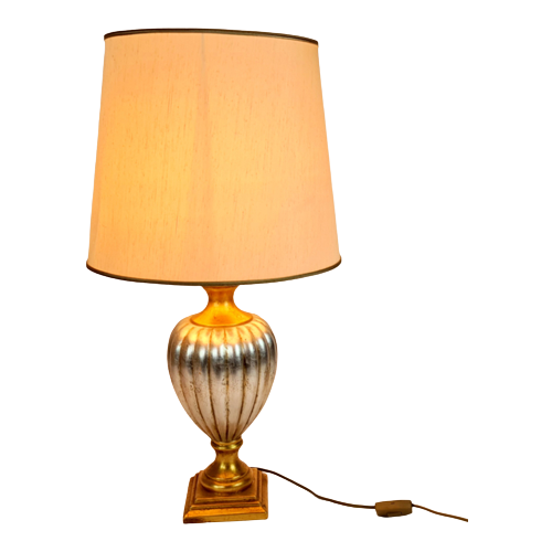 Tafellamp - Bureaulamp - Made In Italy - Goud - Zilver - Hollywood Regency Stijl - 90'S