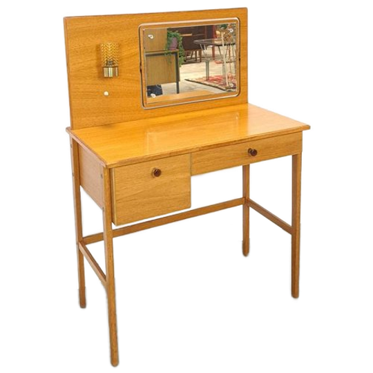 Make Up Tafel Met Spiegel En Lampje Uit Zweden, Kaptafel 1