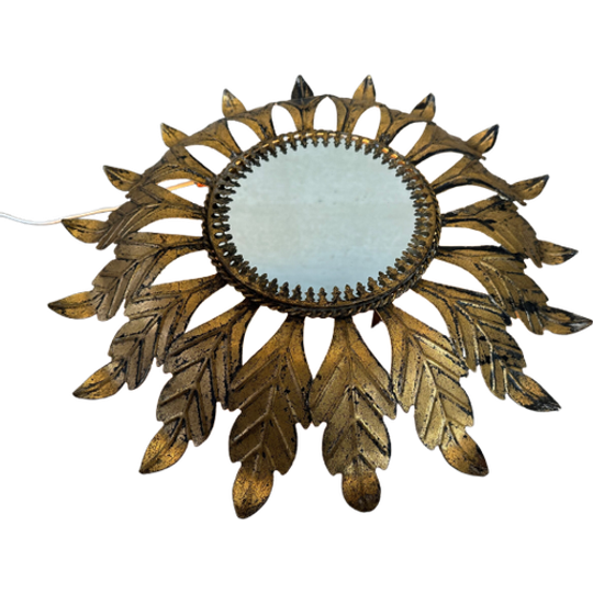 Vintage ‘sunburst’ Lamp / Spiegel. 1