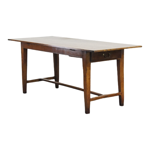 Prachtige Compacte Antieke Franse Boeren Eettafel Met 1 Lade En Een Prachtig Patina