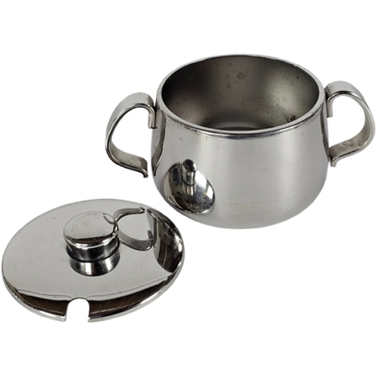 Alessi - Alfra Alessi - Suikerpotje - Etorre Alessi - Rvs - Italie - 3e Kwart 20e Eeuw 1