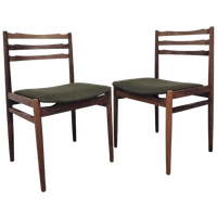 2 Vintage Pallisander Deens Design Eetkamer Stoelen