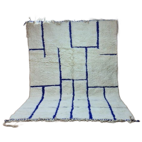 Authentiek Marokkaans Berber Beni Ourain Tapijt 300X200 Cm - 100% Wol, Handgemaakt 1