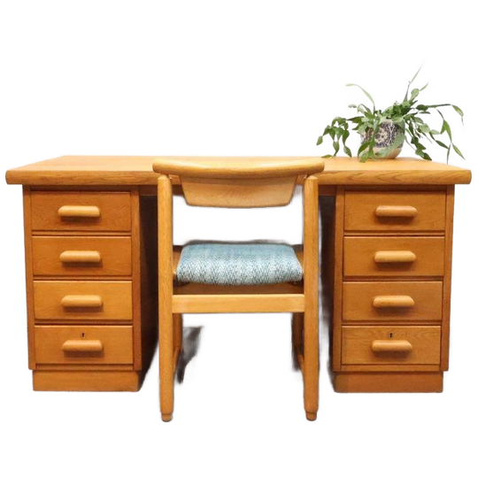 Vintage Bureau Eiken 1