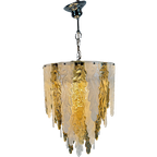 Xl Murano Chandelier Gold/ White Leaves thumbnail 1