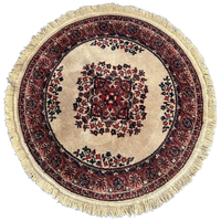 Vloerkleed Beige/Red Persian Look Rond Vintage
