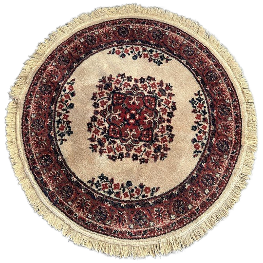 Vloerkleed Beige/Red Persian Look Rond Vintage 1