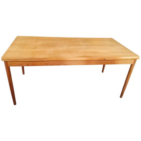 Vintage, Teakhouten Uitschuifbare Eettafel Xl 1