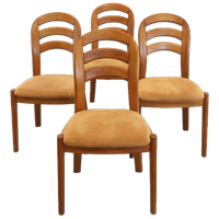 Set 4 Glostrup Stoelen Eetkamerstoelen Massief Teak 'gronsalen' Vintage