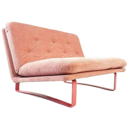 Vintage Artifort Bankje Kho Liang Le Tweezits Roze Nieuw 1