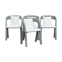 Set Van 4 Nieuwe Gestoffeerde Jaren ’70 Vintage Design Eetkamerstoelen Van Axel Enthoven Voor Roh