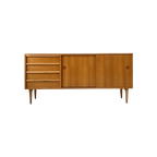 Vintage Houten Dressoir Met 4 Lades En 2 Schuifdeurtjes thumbnail 1