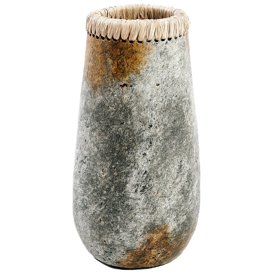Bazar Bizar | De Sneaky Vaas - Antiek Grijs - L 1