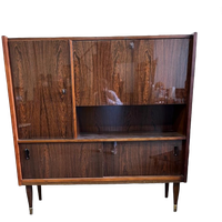 Vintage Houten Kast / Retro Barkast / Vitrine