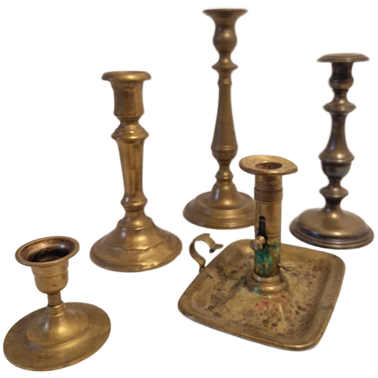 Vintage Kandelaars Messing Kandelaars Oude Kandelaar 1