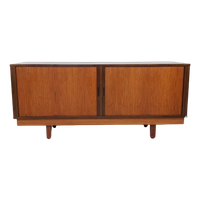 Deens Dressoir | Tambour Deurtjes Teak Fineer Hout