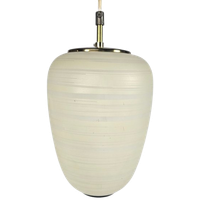 Stilnovo Stijl - Attr. Bruno Chiarini - Pendant - Messing - Opaalglas - Italie - 60'S