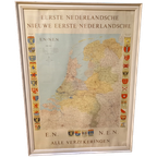 Eerste Wandkaart Van Nederland, Met Lijst. thumbnail 1