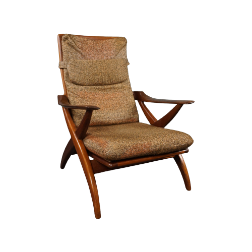 Vintage Topform Fauteuil/ Lounge Chair, Hoge Rug