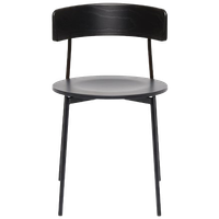 Fest Friday Dining Chair - No Arms - Back Wood Black