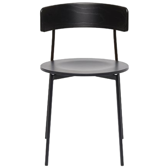 Set 4x Fest Friday Dining Chair - No Arms - Back Wood Black 1
