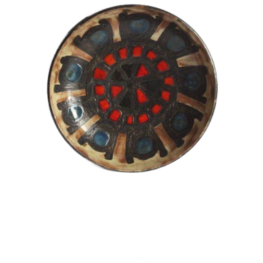 Vintage Ceramic Dish By Perignem Belgium 1960s 1970s. 1