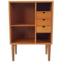 Vintage Teak Houten Kastje Laden Vakken Keuken